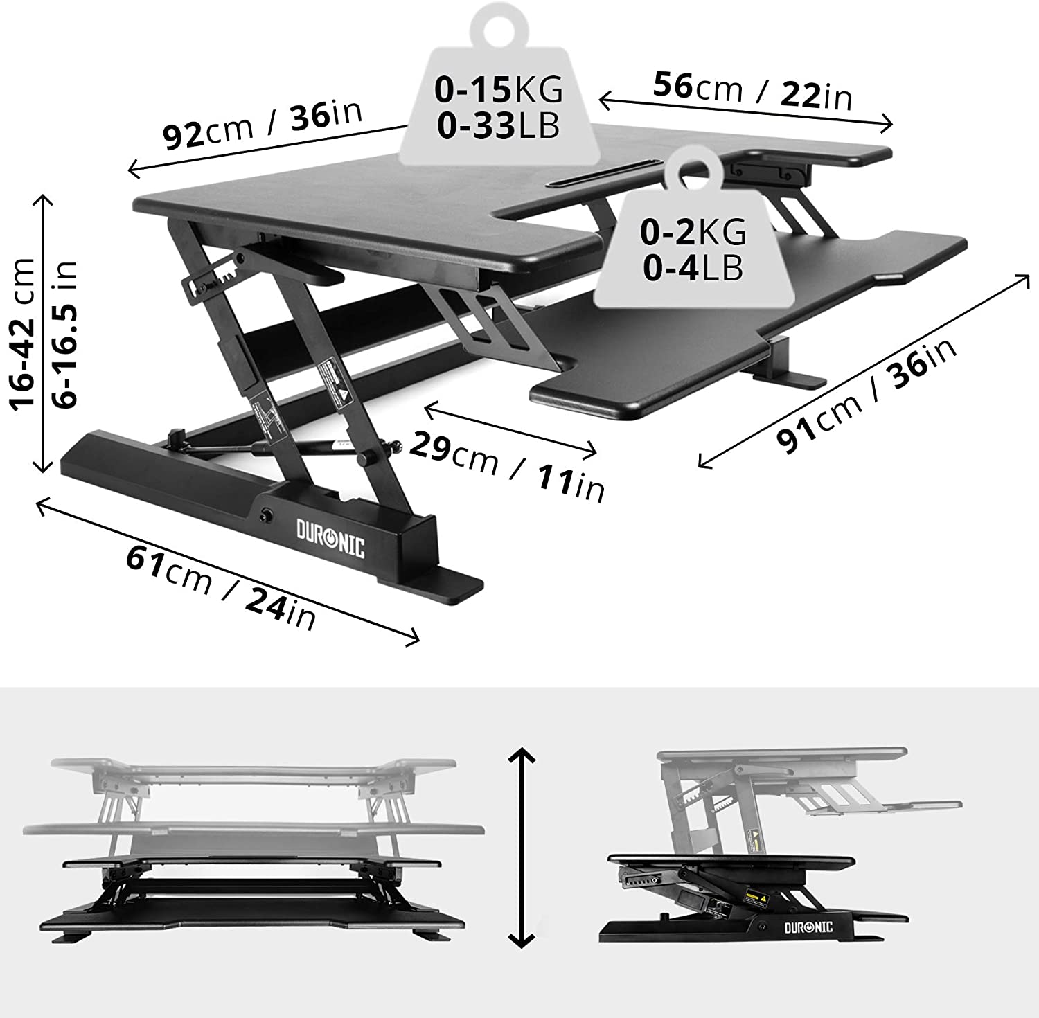 Duronic Sit-Stand Desk DM05D1