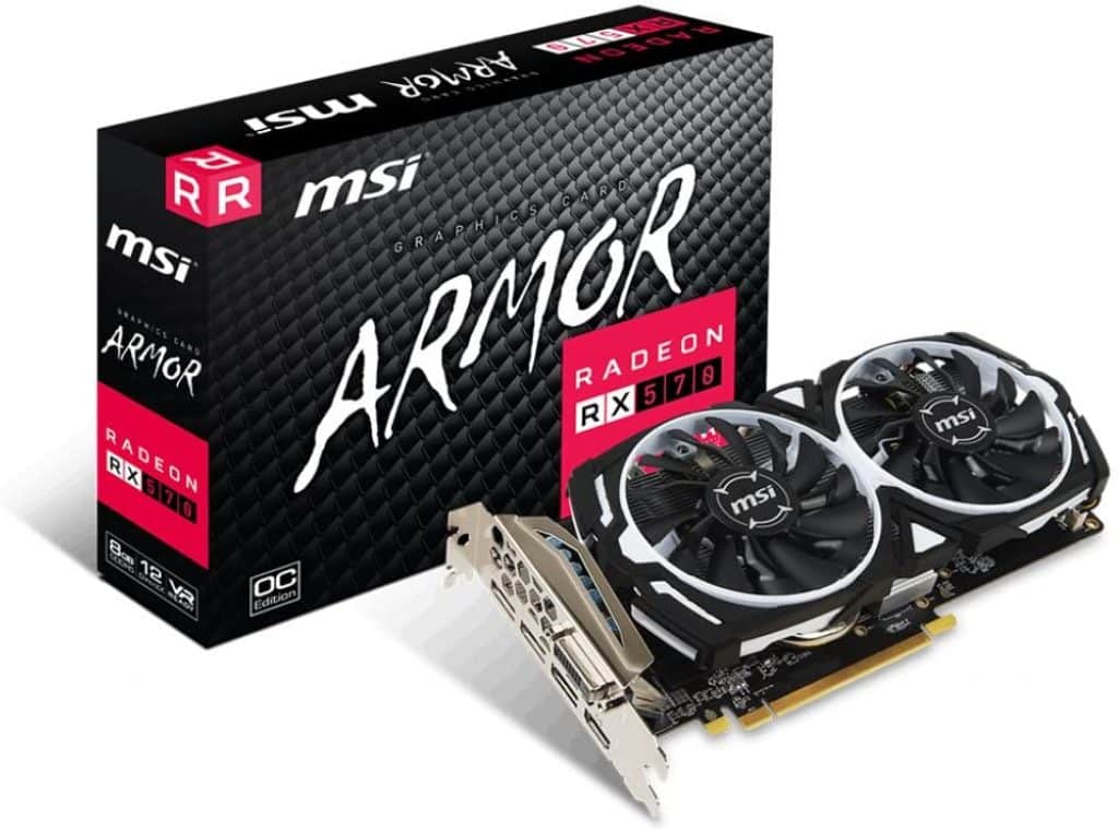 MSI RX 570 Armor 8G OC Carte Graphique AMD 8 Go PCI Express x16