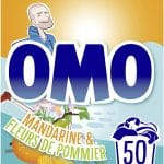 OMO Lessive Poudre Mandarine et Fleurs de Pommier