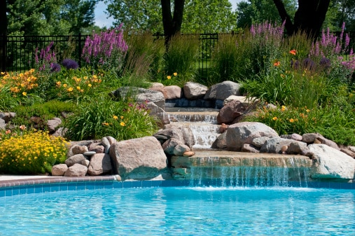 Cascade de Jardin Chute d'eau et Larmier pour Bassin Extérieur