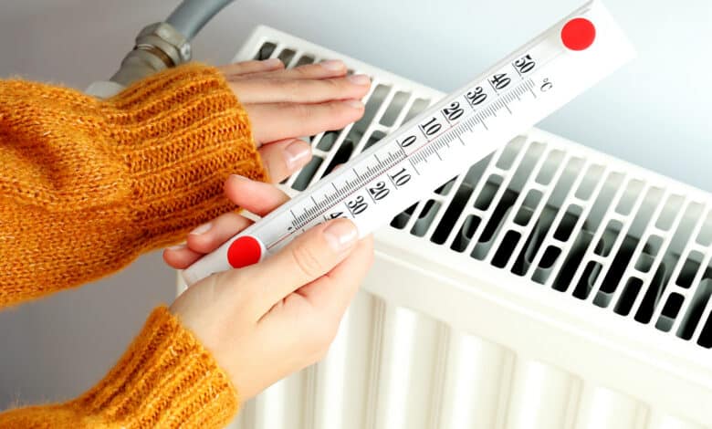 Thermomètre près du radiateur