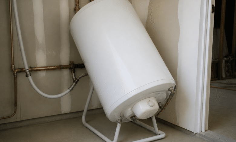 Chauffe-eau sur pied incline vers l'avant position basse
