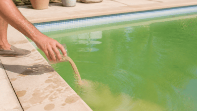 Eau de piscine trouble vert clair avec remede naturel