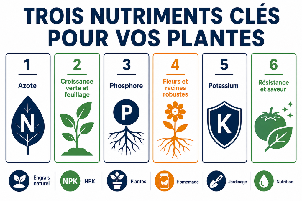 Trois nutriments clés pour vos plantes