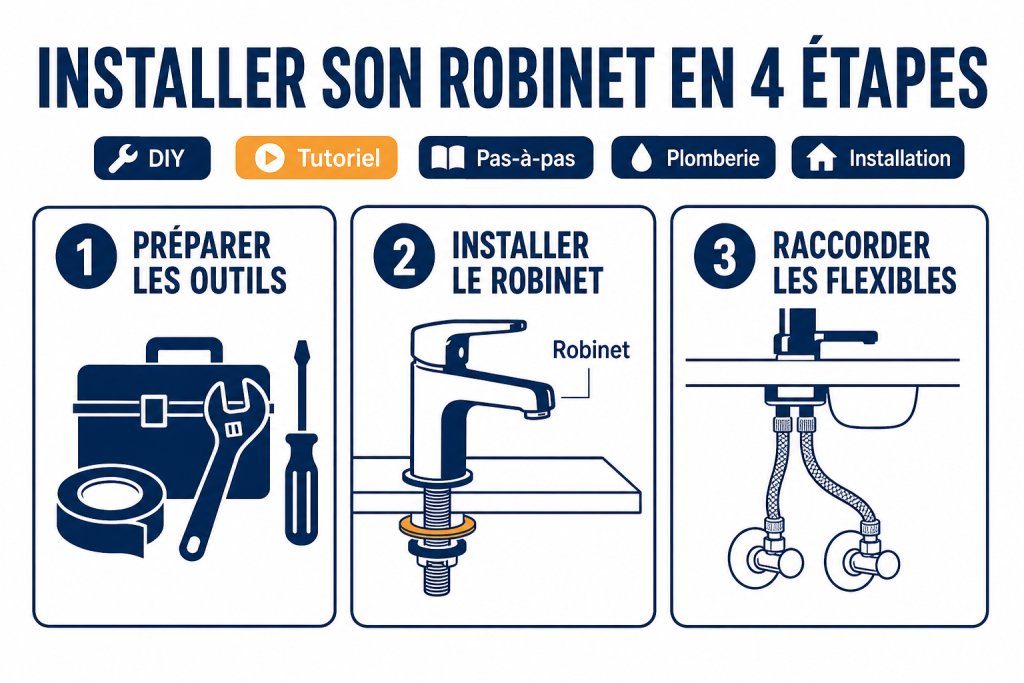 Installer son robinet en 4 étapes