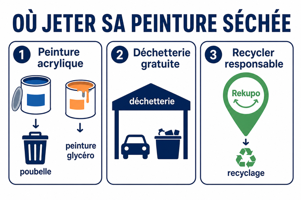 Où jeter sa peinture séchée