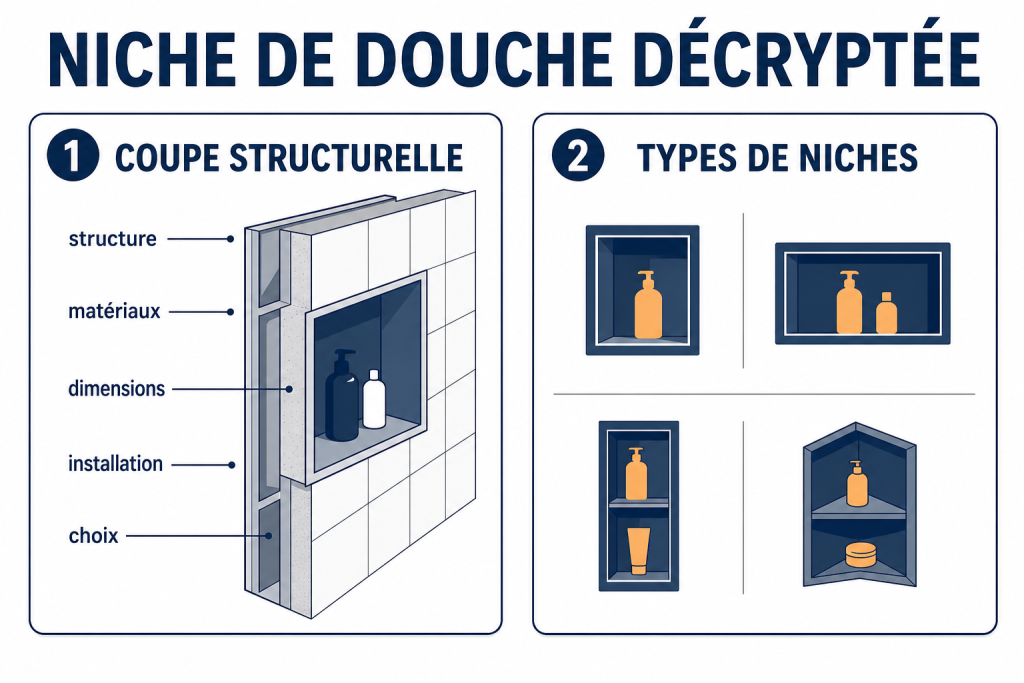 Niche de douche décryptée