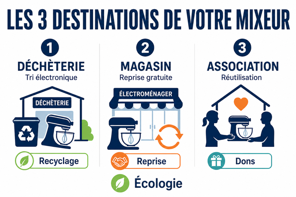 Les 3 destinations de votre mixeur